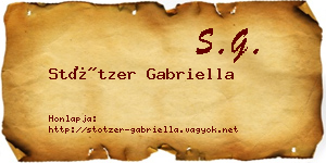 Stötzer Gabriella névjegykártya