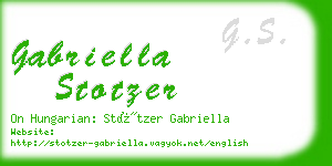 gabriella stotzer business card